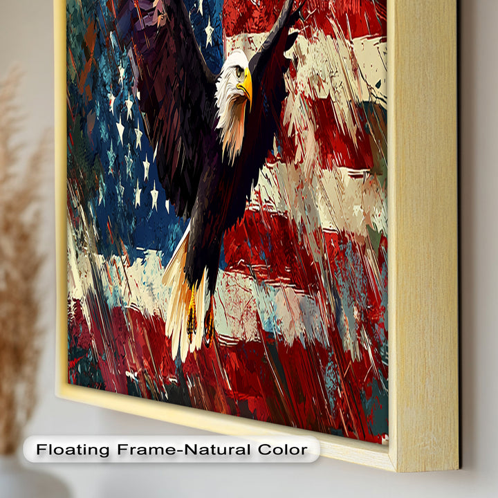 Soaring Freedom – Patriotic Eagle Oil Painting