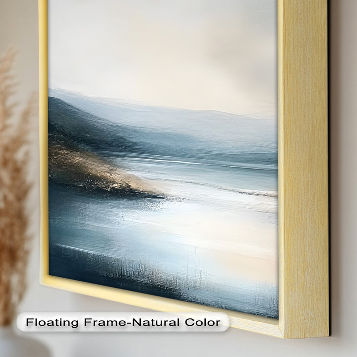 Nature Wall Art-Minimalist Lake Landscape Oil Painting