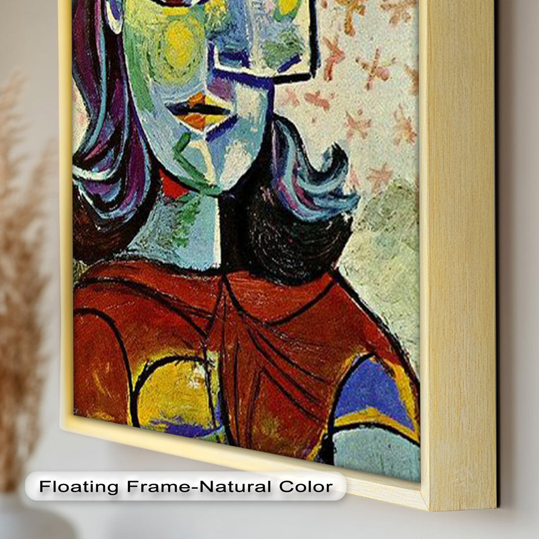 Colorful Portrait with Butterfly Accents - Picasso Oil Painting