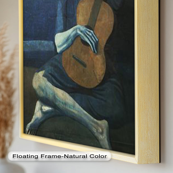 The Old Guitarist – Blue Period Melancholy Oil Painting
