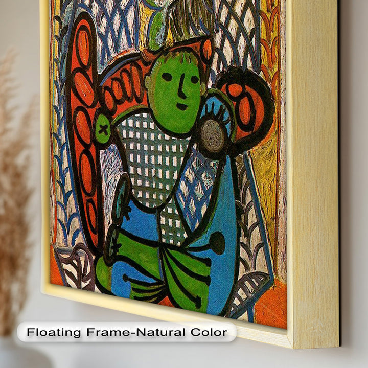 Green Embrace – Mother and Child Picasso Oil Painting