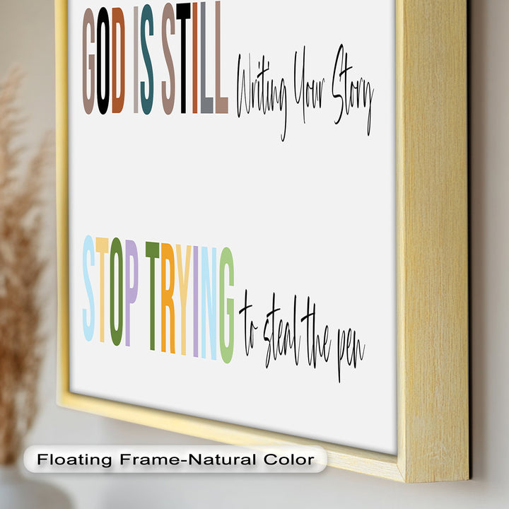 God Is Still Writing – Christian Oil Painting
