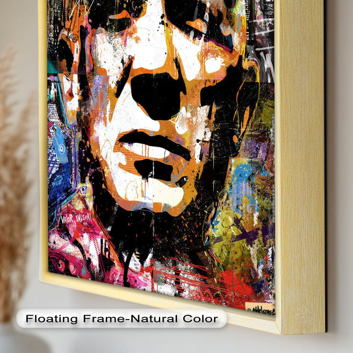Graffiti Face Portrait Wall Art – Urban Abstract Oil Painting