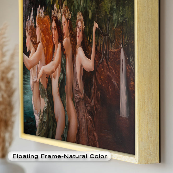 The Enchanted Procession – Mythological Forest Nymphs Oil Painting