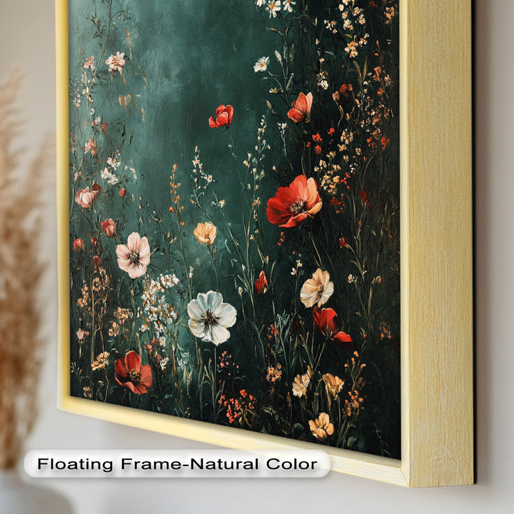 Wild Bloom Serenity – Vintage Blumenölgemälde