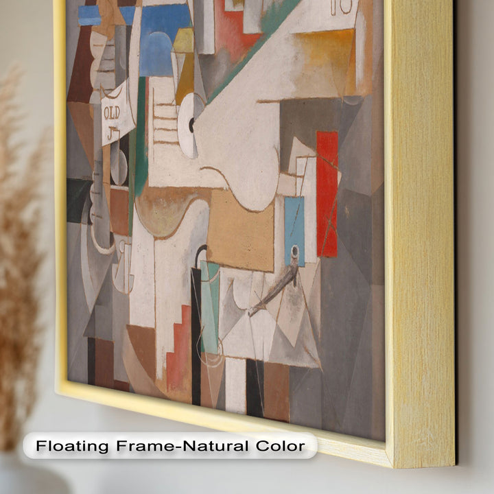 Geometric Cubist Composition Wall Art – Abstract Oil Painting