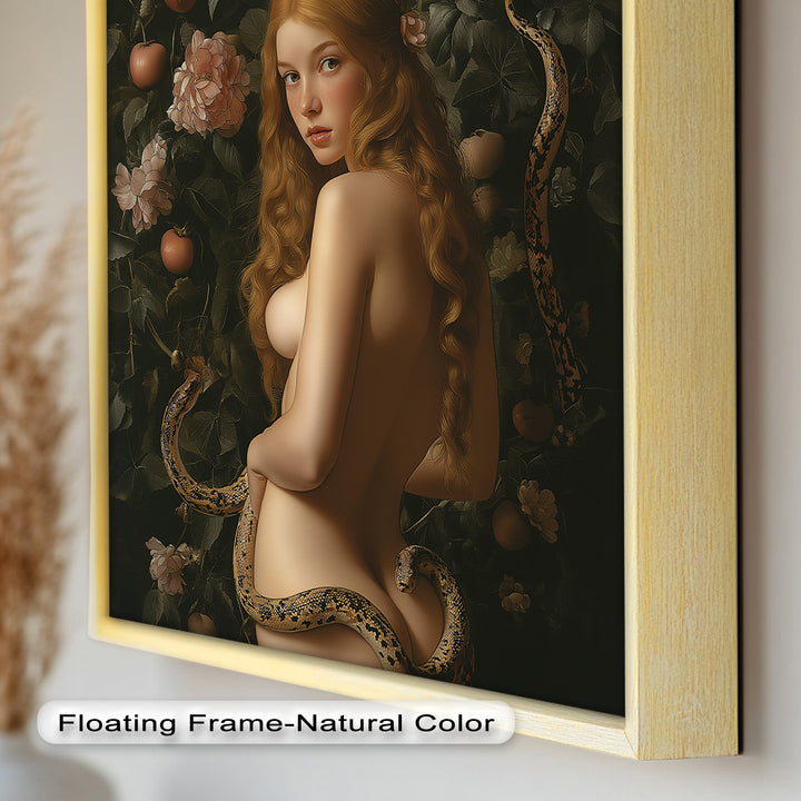 Eve in the Garden – Symbolic Temptation Mythology Oil Painting