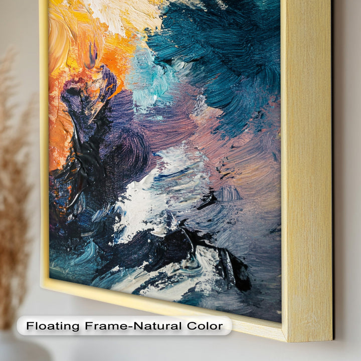 Oceanic Ember – Ölgemälde mit kräftiger abstrakter Textur