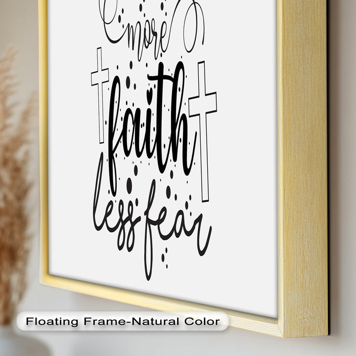 More Faith Less Fear – Christian Bible Oil Painting