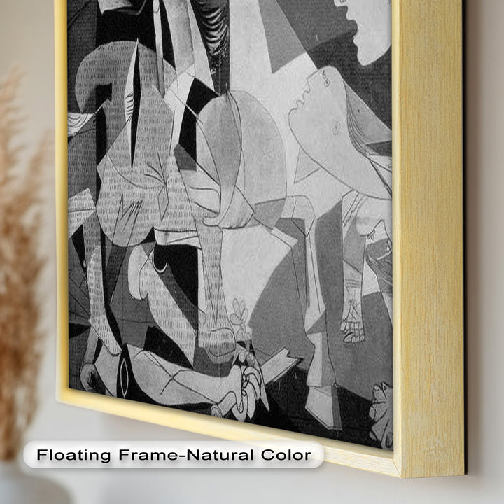 Echoes of War – Black & White Cubist Masterpiece Oil Painting