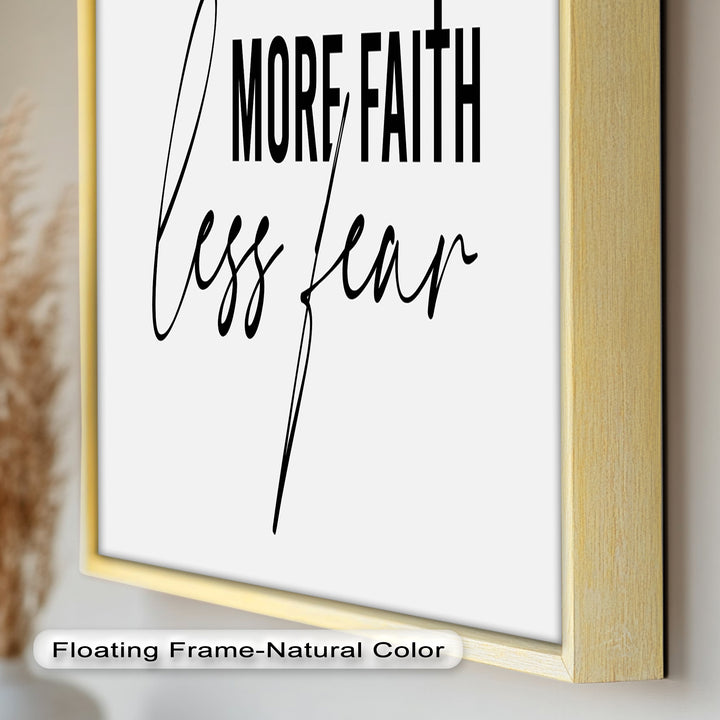 More Faith, Less Fear – Motivational Oil Painting