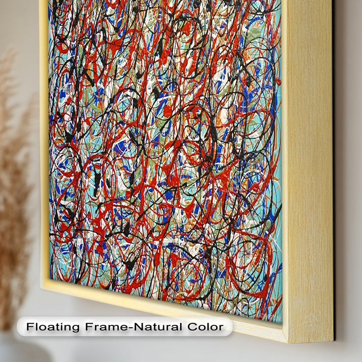 Energetic Action Painting Wall Art – Abstract Oil Painting