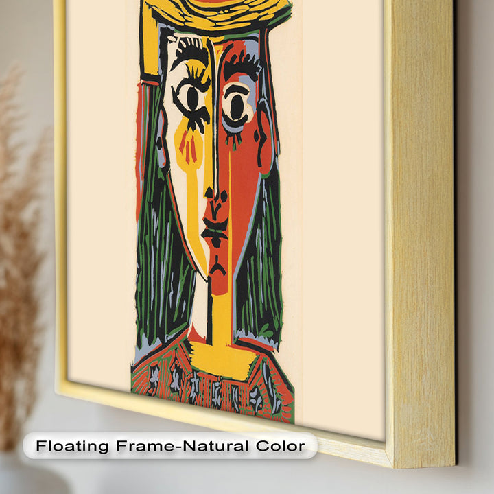 Cubist Woman Portrait Wall Art – Abstract Oil Painting