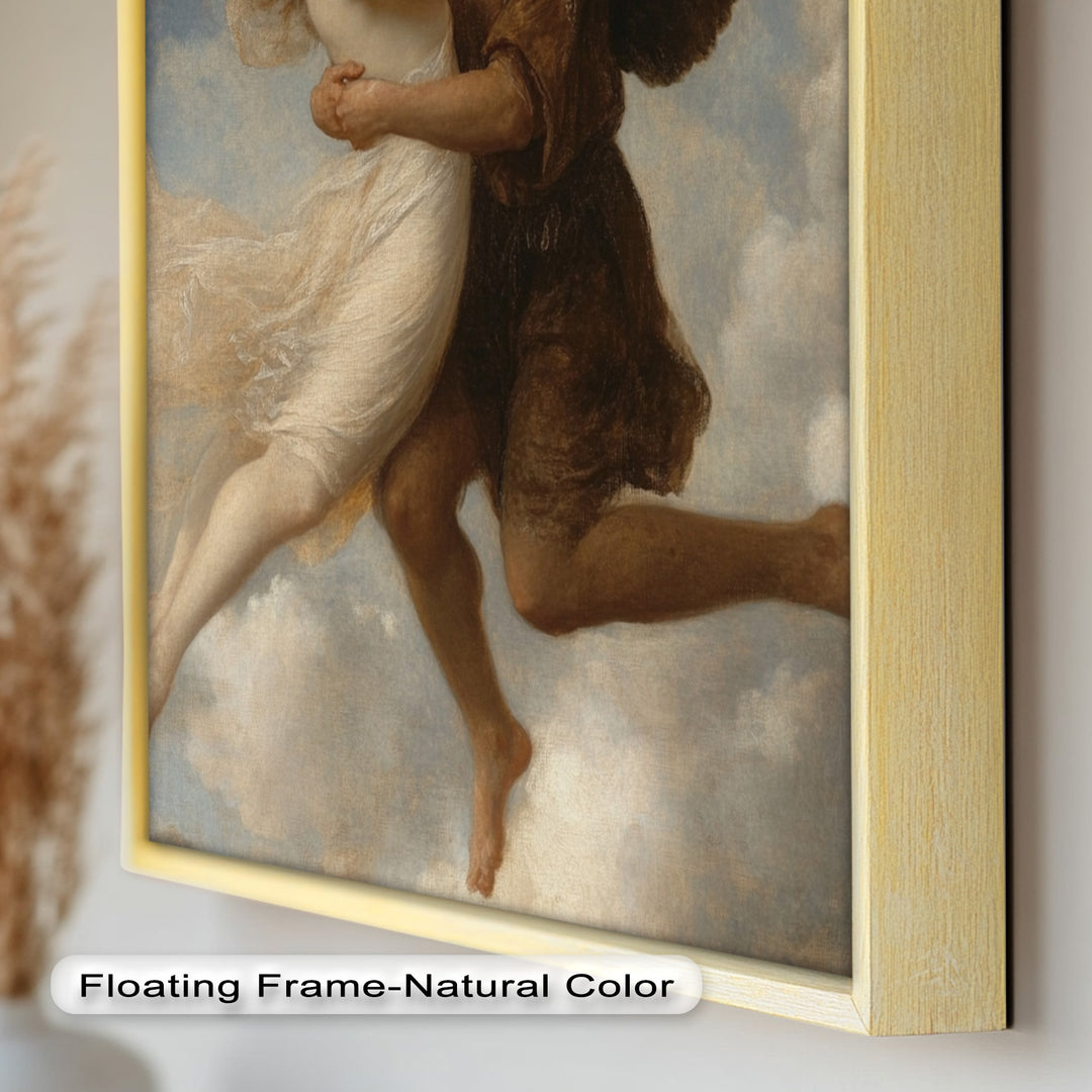 Celestial Embrace – Mythical Angelic Lovers Oil Painting