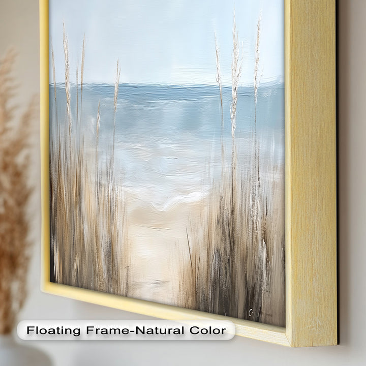 Coastal Wall Art-Beach Grass Landscape Oil Painting