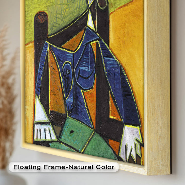Woman with Spiral Hat – Geometric Abstract Picasso Oil Painting