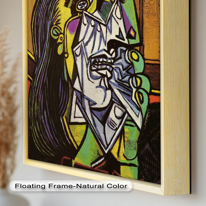 Woman Weeping in Red Hat – Emotional Cubist Expression Picasso Oil Painting