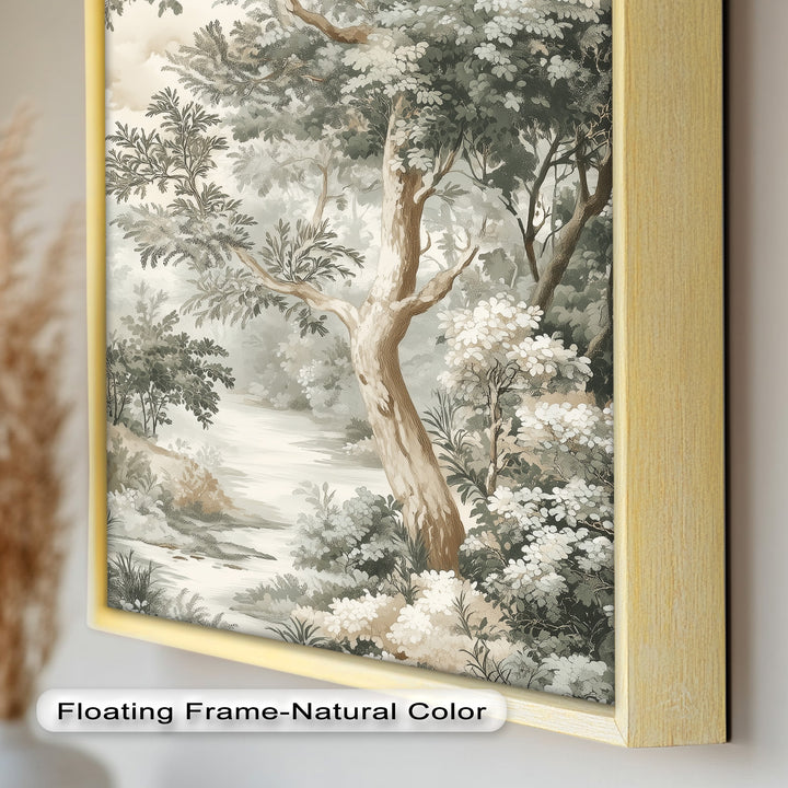 Nature Wall Art - Sepia Forest Landscape Oil Painting
