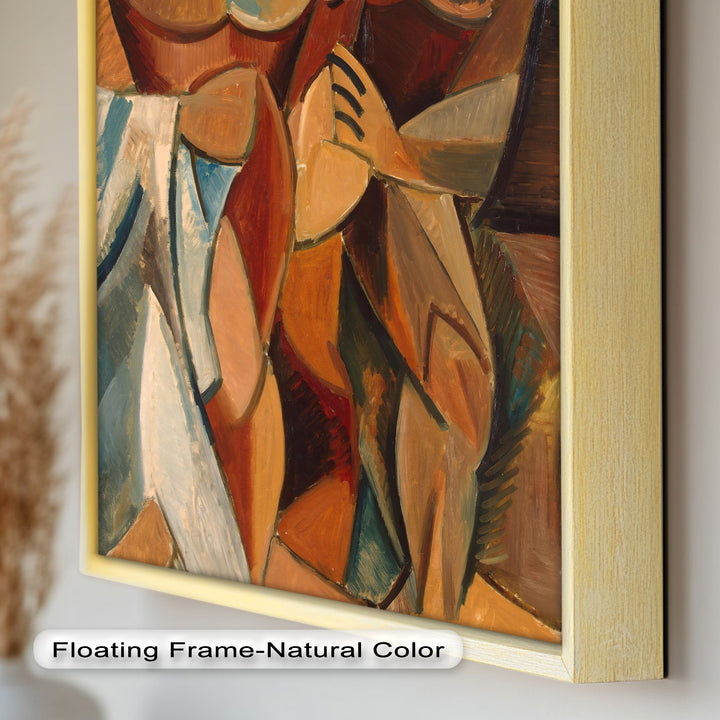 Abstract Embrace in Earth Tones - Picasso Oil Painting