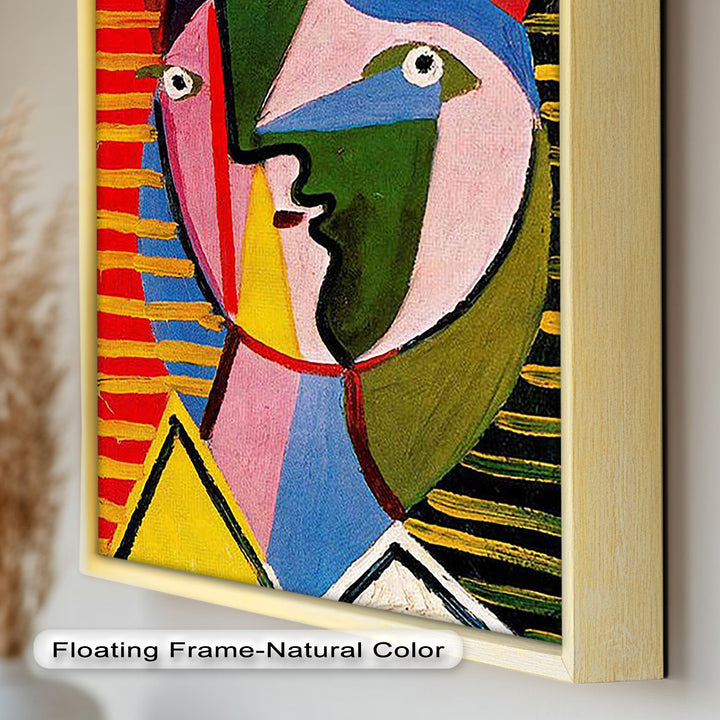 Vibrant Abstract Face – Cubist Oil Painting