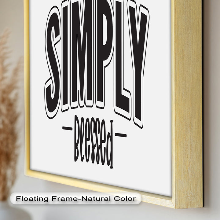 Simply Blessed – Christian Typography Oil Painting