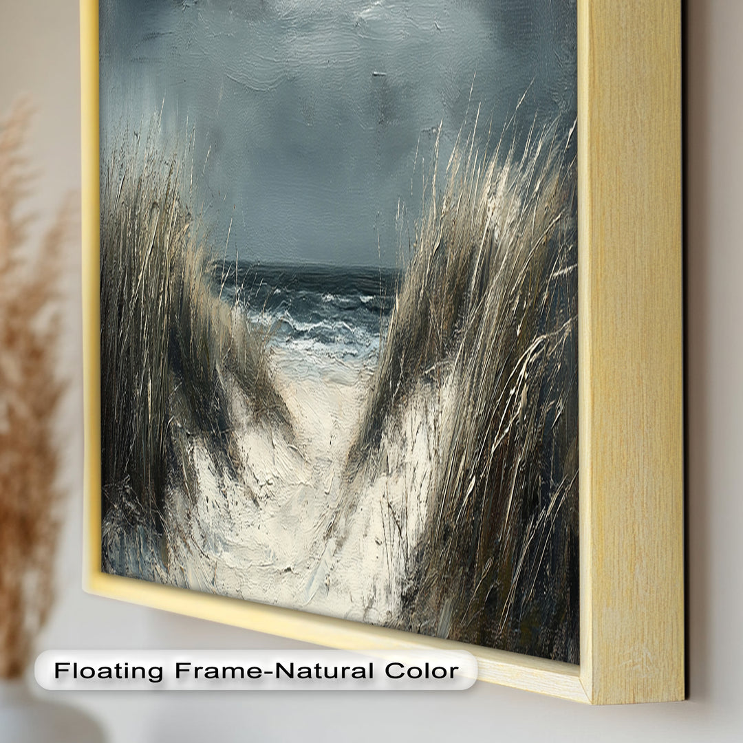 Stormy Beach Landscape - Realism Oil Painting