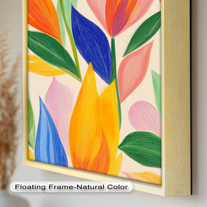 Whimsical Garden – Abstract Botanical Oil Painting