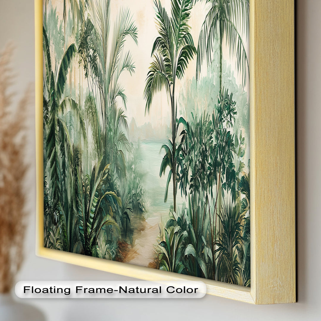 Tropical Garden Escape – Lush Jungle Oil Painting