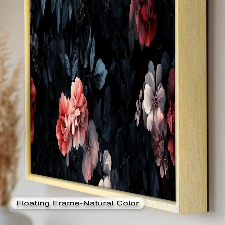 Dark Floral Elegance Wall Art – Floral Oil Painting