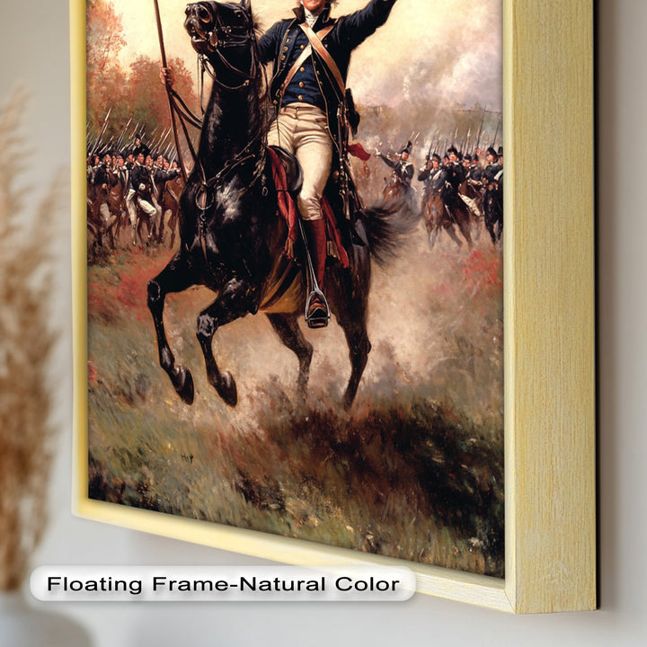 Charge of Freedom – Revolutionary Commander Oil Painting
