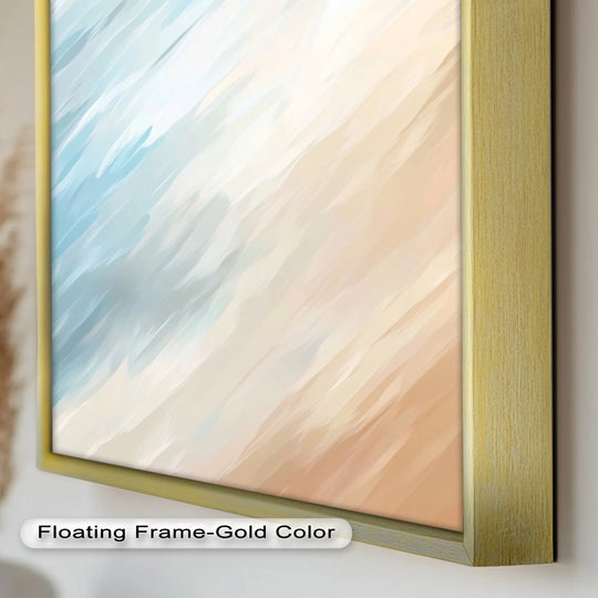Visual rhythm flows through the abstract oil painting home decor, creating a sense of movement in the Reflections in Quiet Light artwork.