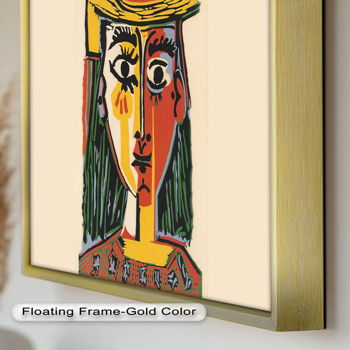 Cubist Woman Portrait Wall Art – Abstract Oil Painting