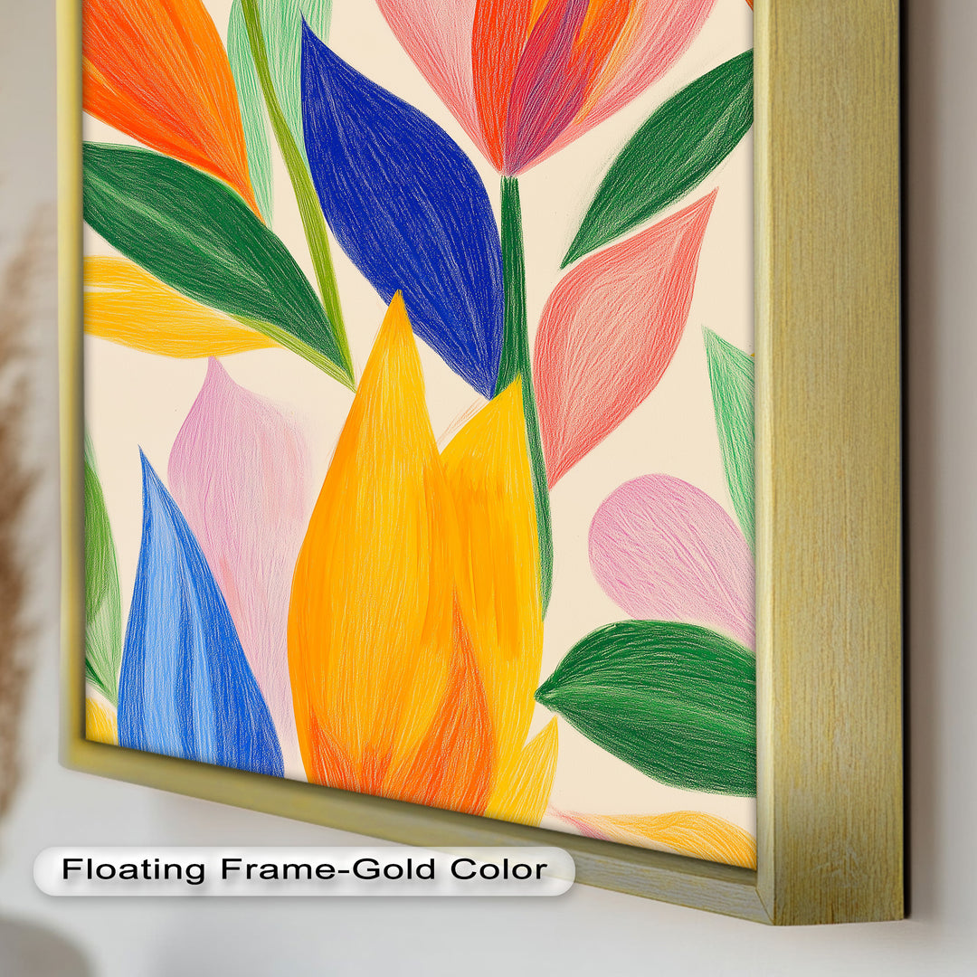 Whimsical Garden – Abstract Botanical Oil Painting