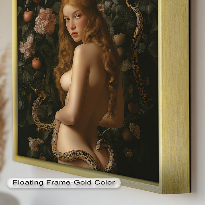 Eve in the Garden – Symbolic Temptation Mythology Oil Painting