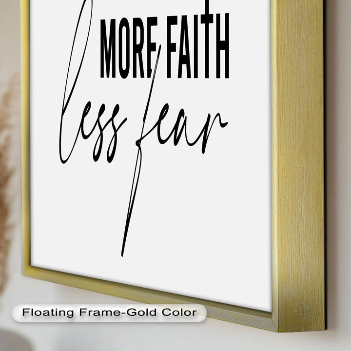 More Faith, Less Fear – Motivational Oil Painting