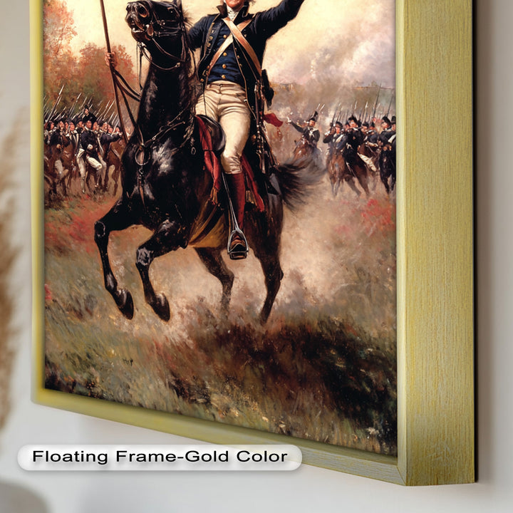 Charge of Freedom – Revolutionary Commander Oil Painting