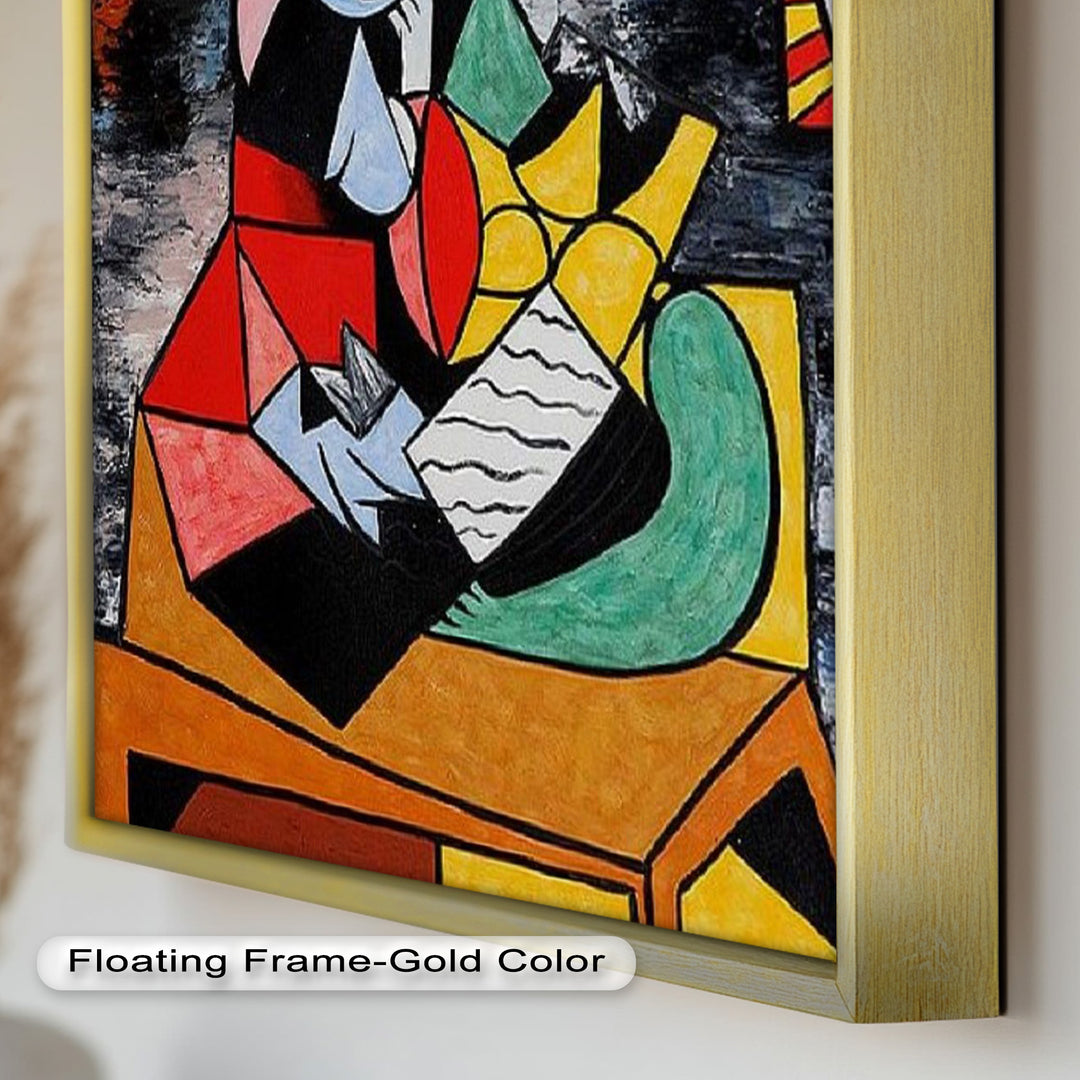 Harmony in Color – Embracing Couple Picasso Style Oil Painting