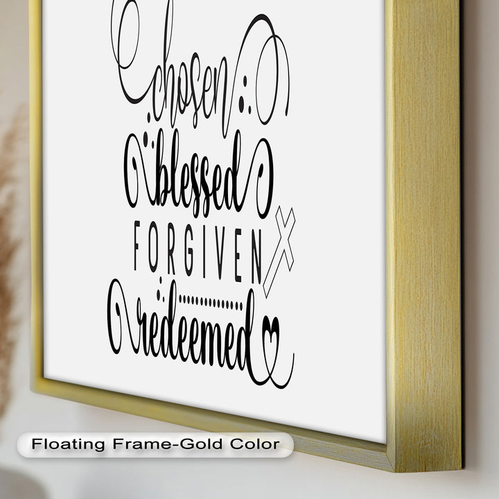 Chosen, Blessed, Forgiven, Redeemed – Bible Verse Oil Painting