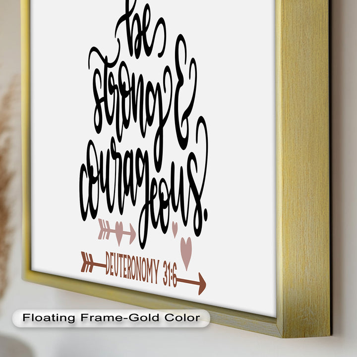 Be Strong & Courageous – Deuteronomy 31:6 Bible Oil Painting