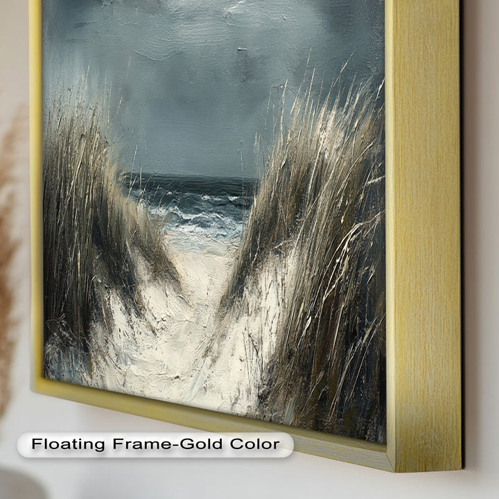 Stormy Beach Landscape - Realism Oil Painting