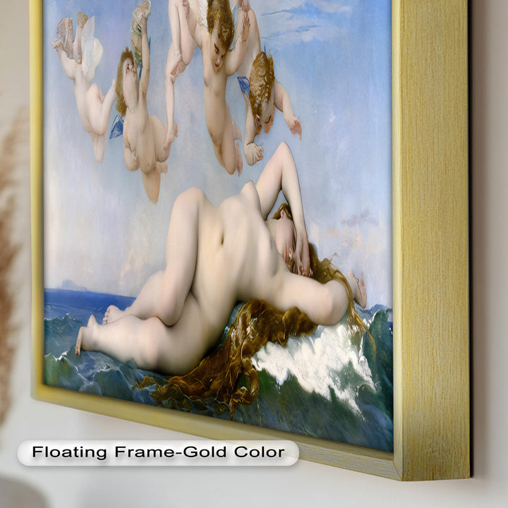 Birth of Beauty – Mythological Sea Nymph and Cherubs Oil Painting