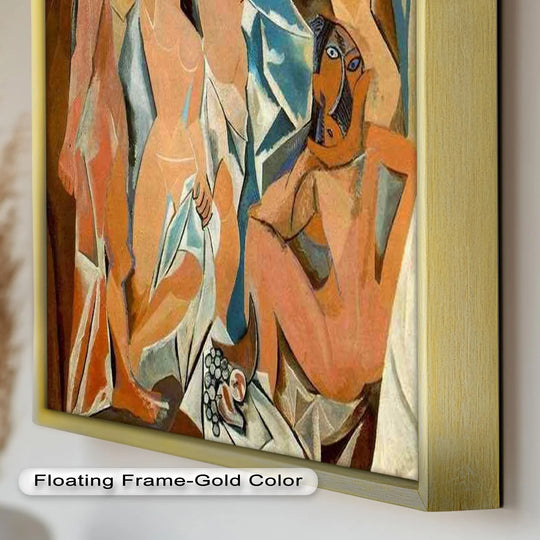 Imparting a sense of rhythm, this Cubist oil painting presents a dynamic flow of figures, illustrating movement in Picasso's modern oil painting art.