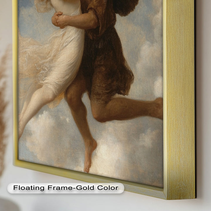 Celestial Embrace – Mythical Angelic Lovers Oil Painting