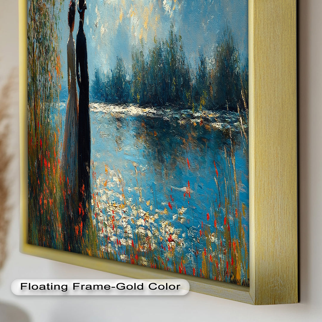 Romantic Riverside - Impressionist Oil Painting