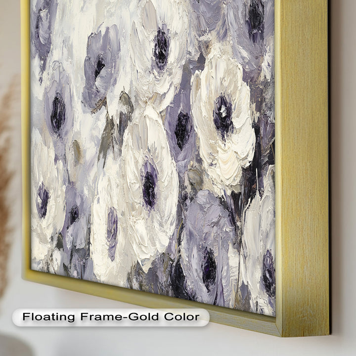 Cream and Lilac Petals - Flower Oil Painting