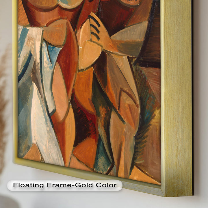 Abstract Embrace in Earth Tones - Picasso Oil Painting