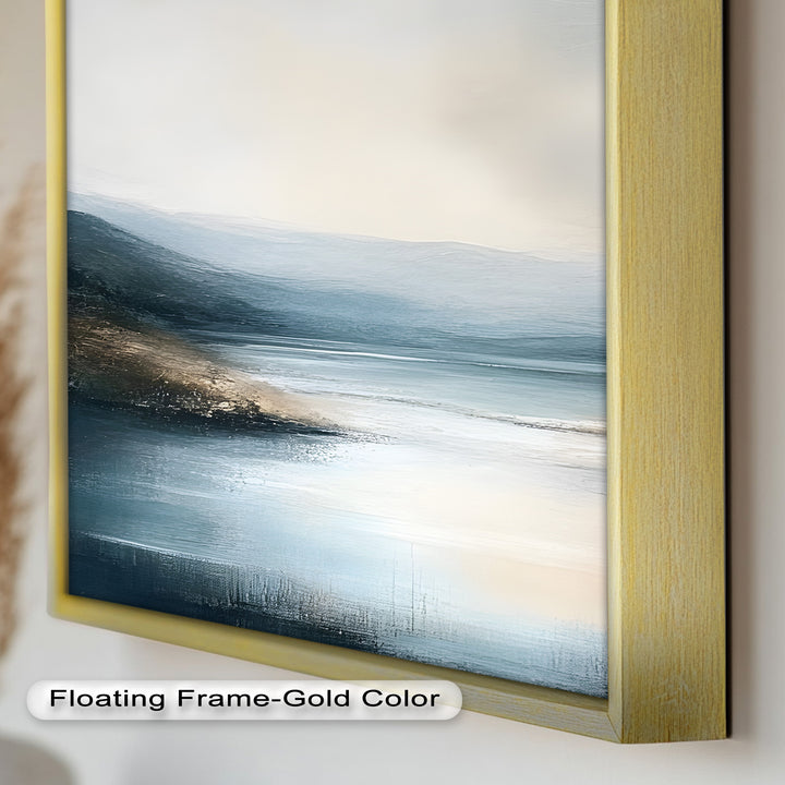 Nature Wall Art-Minimalist Lake Landscape Oil Painting