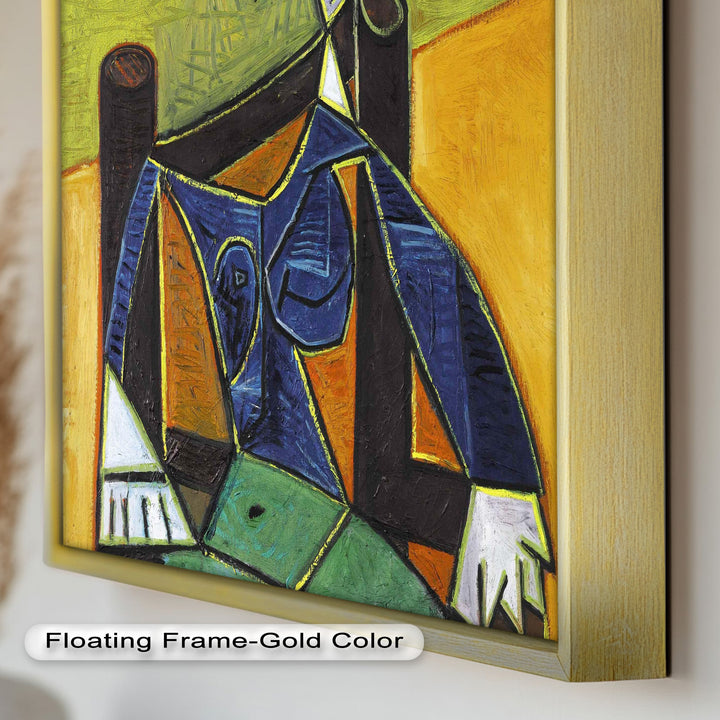 Woman with Spiral Hat – Geometric Abstract Picasso Oil Painting