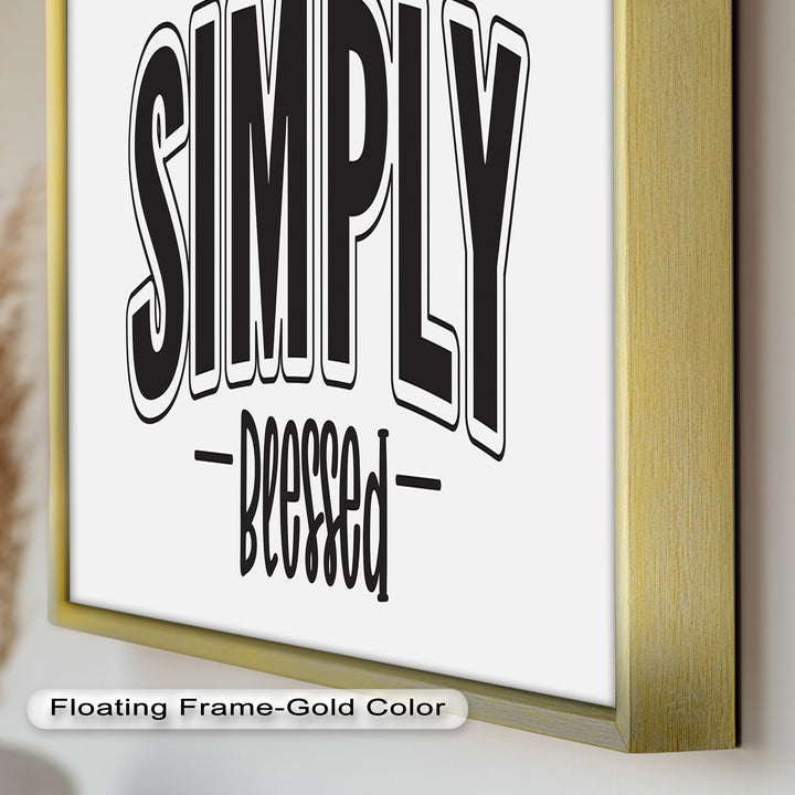 Simply Blessed – Christian Typography Oil Painting