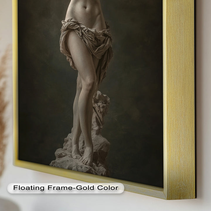 Marble Muse – Classical Nude Oil Painting